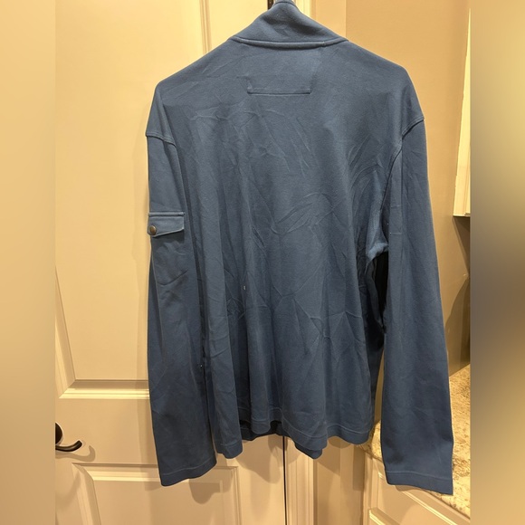 Men’s Banana Republic Shirt XL Blue Quarter Button Up - Picture 6 of 9